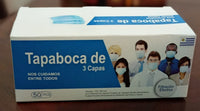 Tapabocas Pack X50 Barbijos Mascarilla Triple Capa