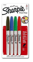 Sharpie blister x 4 marcadores permanentes finos colores clásicos