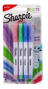 SHARPIE  BLISTER X 4 RESALTADOR PUNTA FINA PASTEL