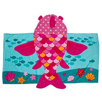 Toalla INFANTIL Con Capucha ALGODÓN SUAVE- Pez